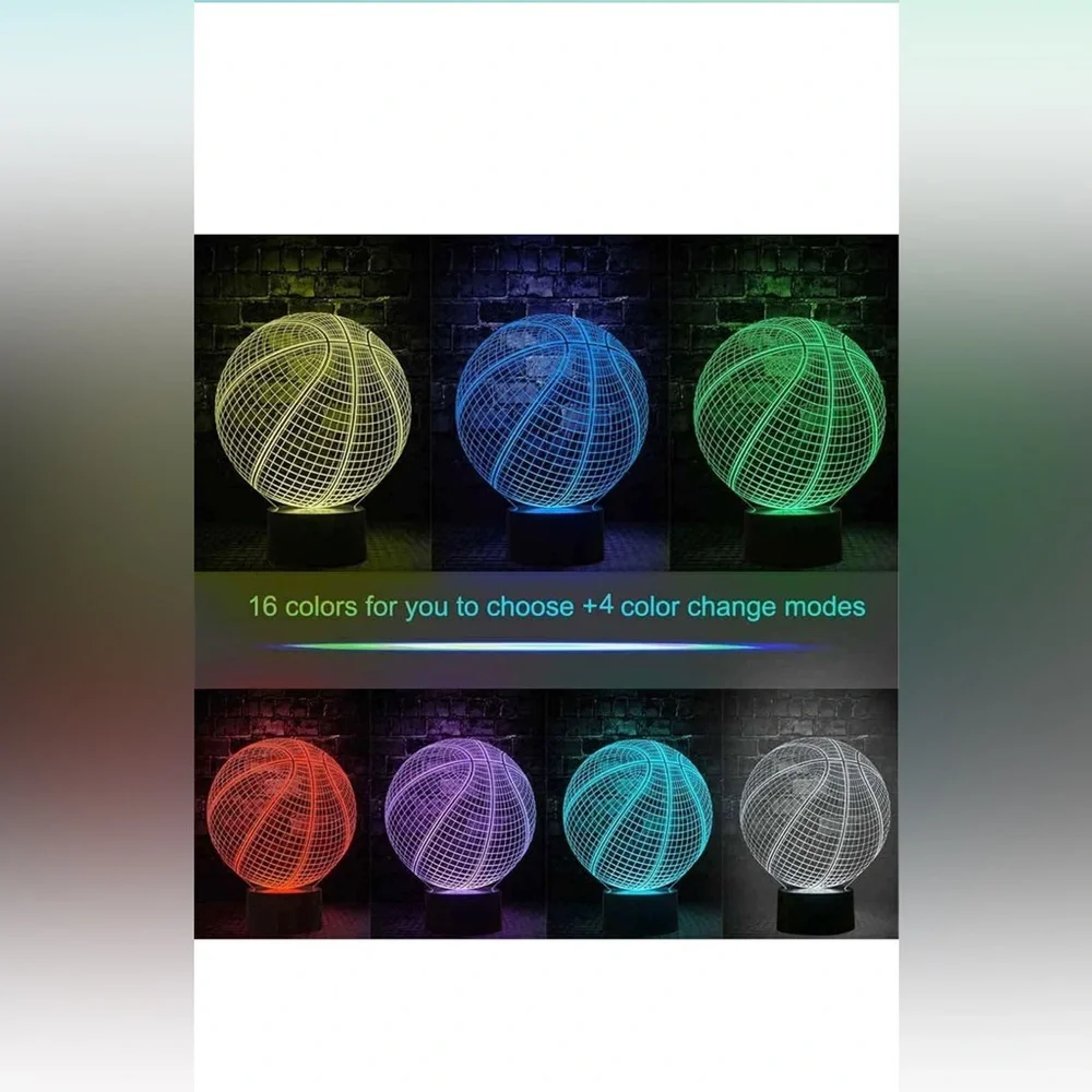 3-D Basketball Night Light